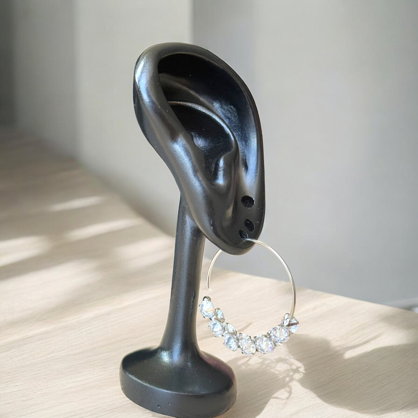 Crystal-Studded Hoops