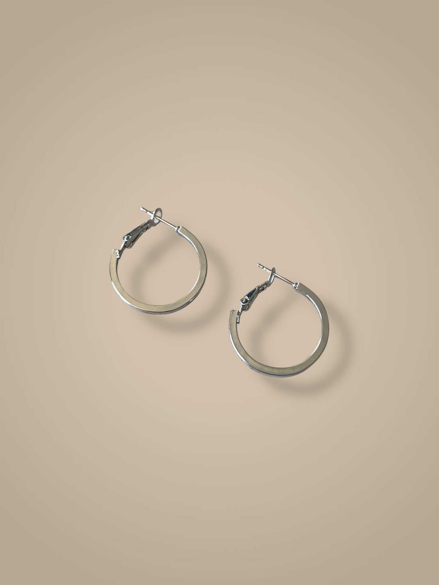 High Polish Silver Hoops Earrings