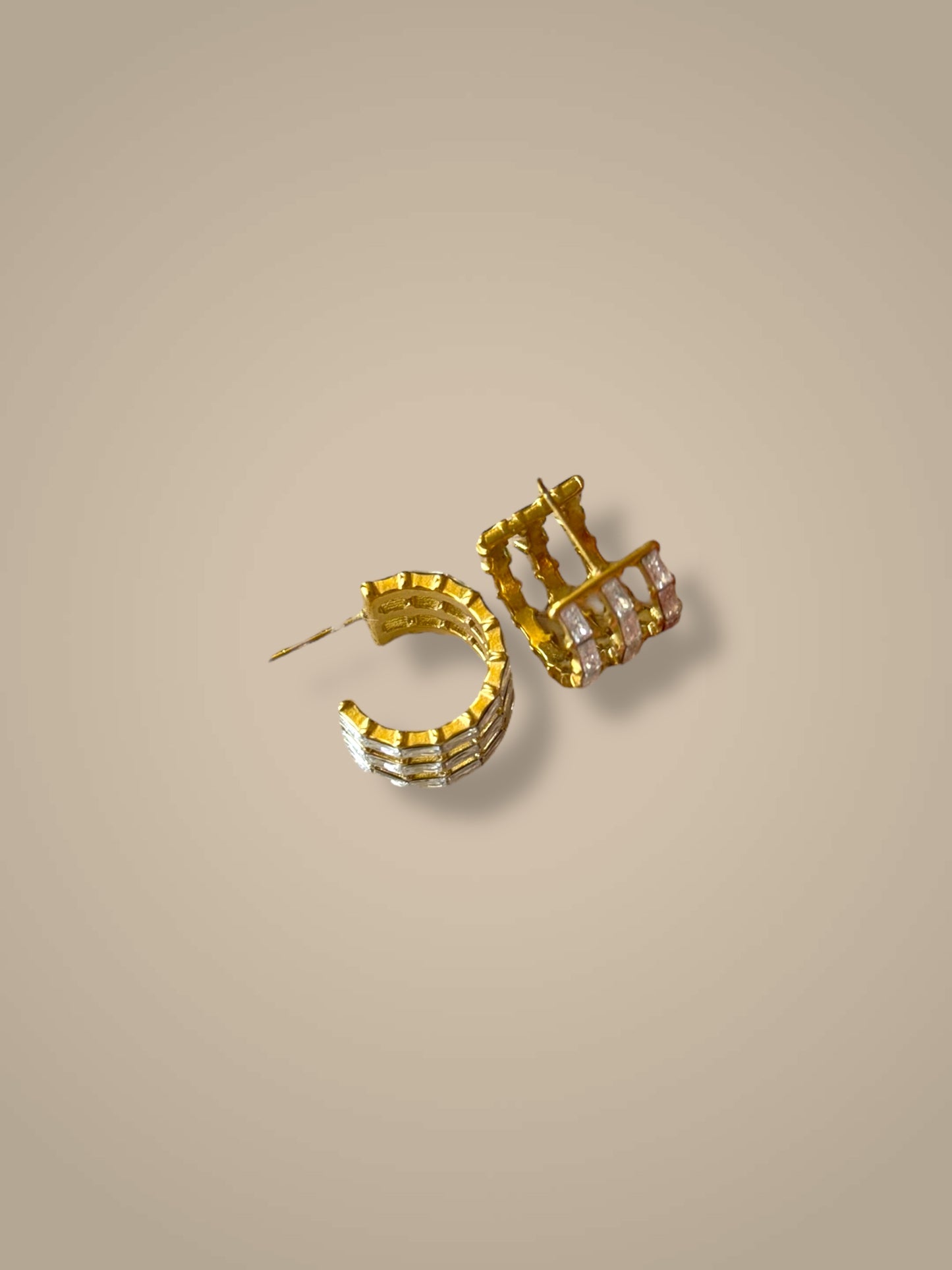 Zari Baguette Hoops