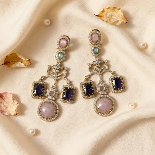 Ornate Gemstone Chandbalis