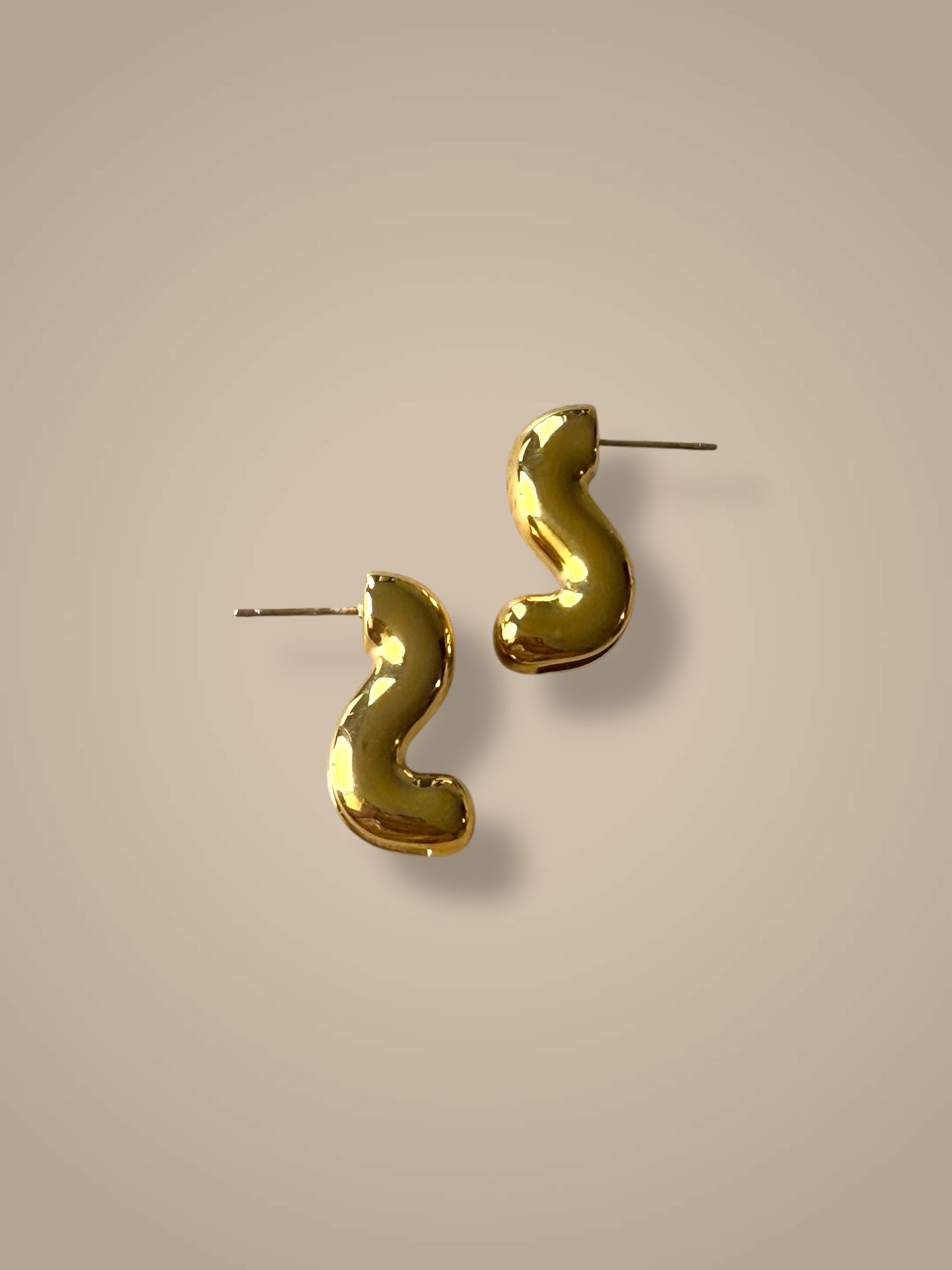 Blob Hoops – Gold Drop