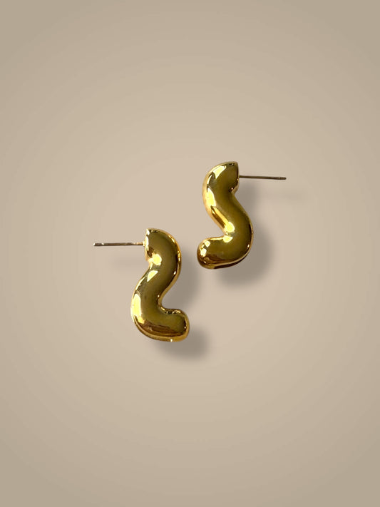 Blob Hoops – Gold Drop
