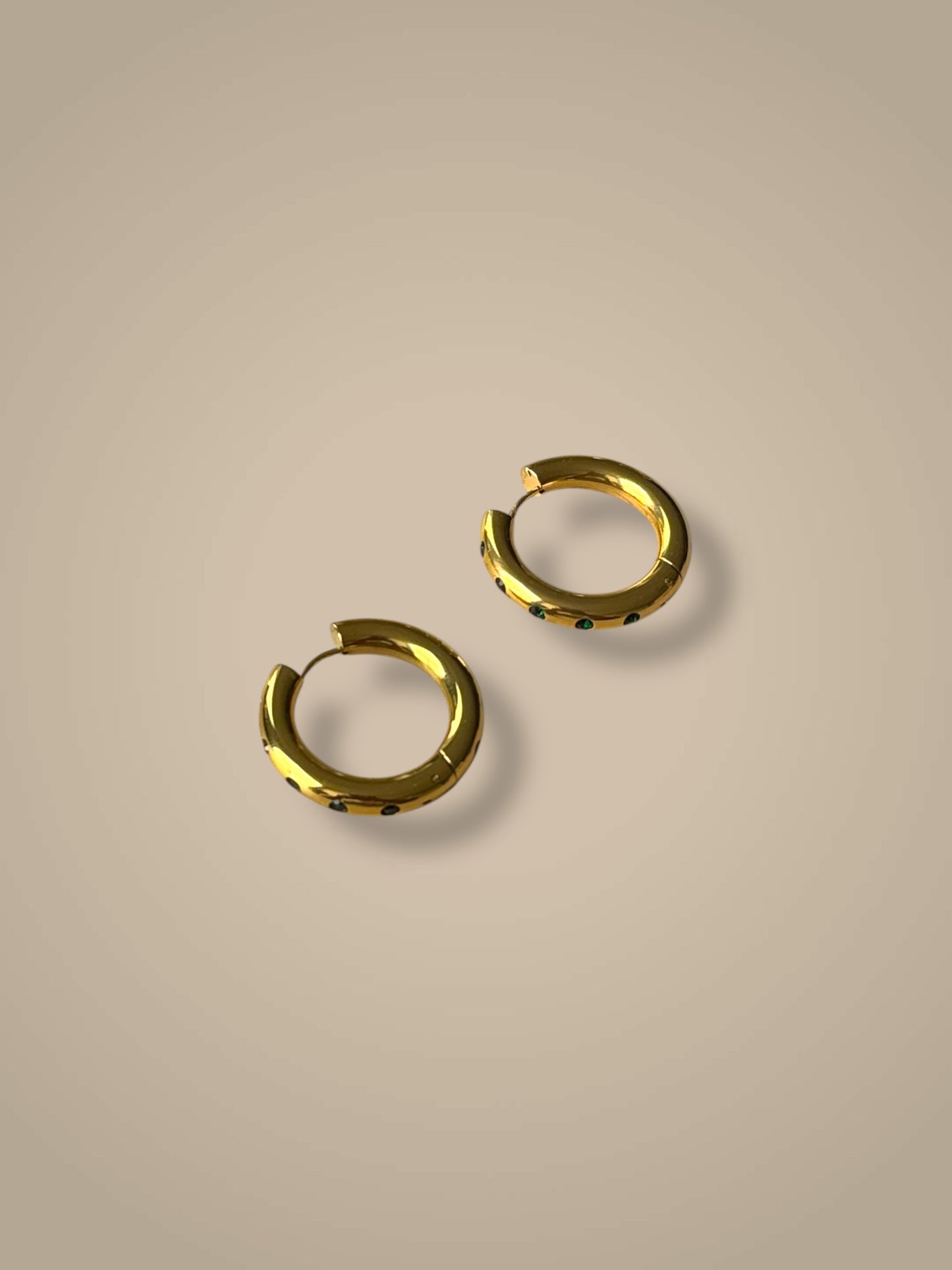 Noir Dot Hoops