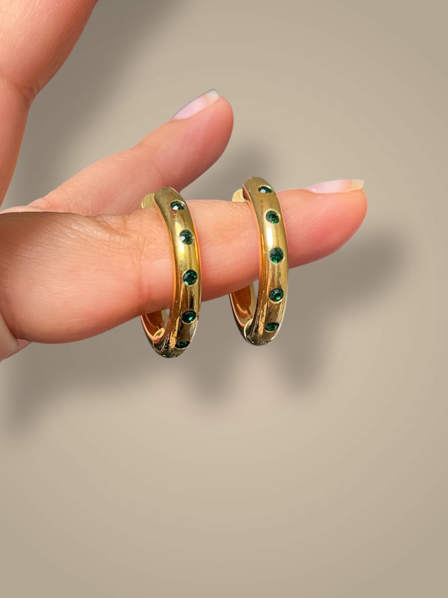 Noir Dot Hoops
