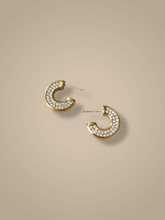 Bella Studded Hoop Earrings