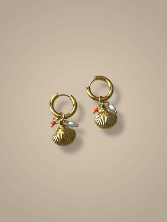 Sunkissed Shells Hoop Earrings