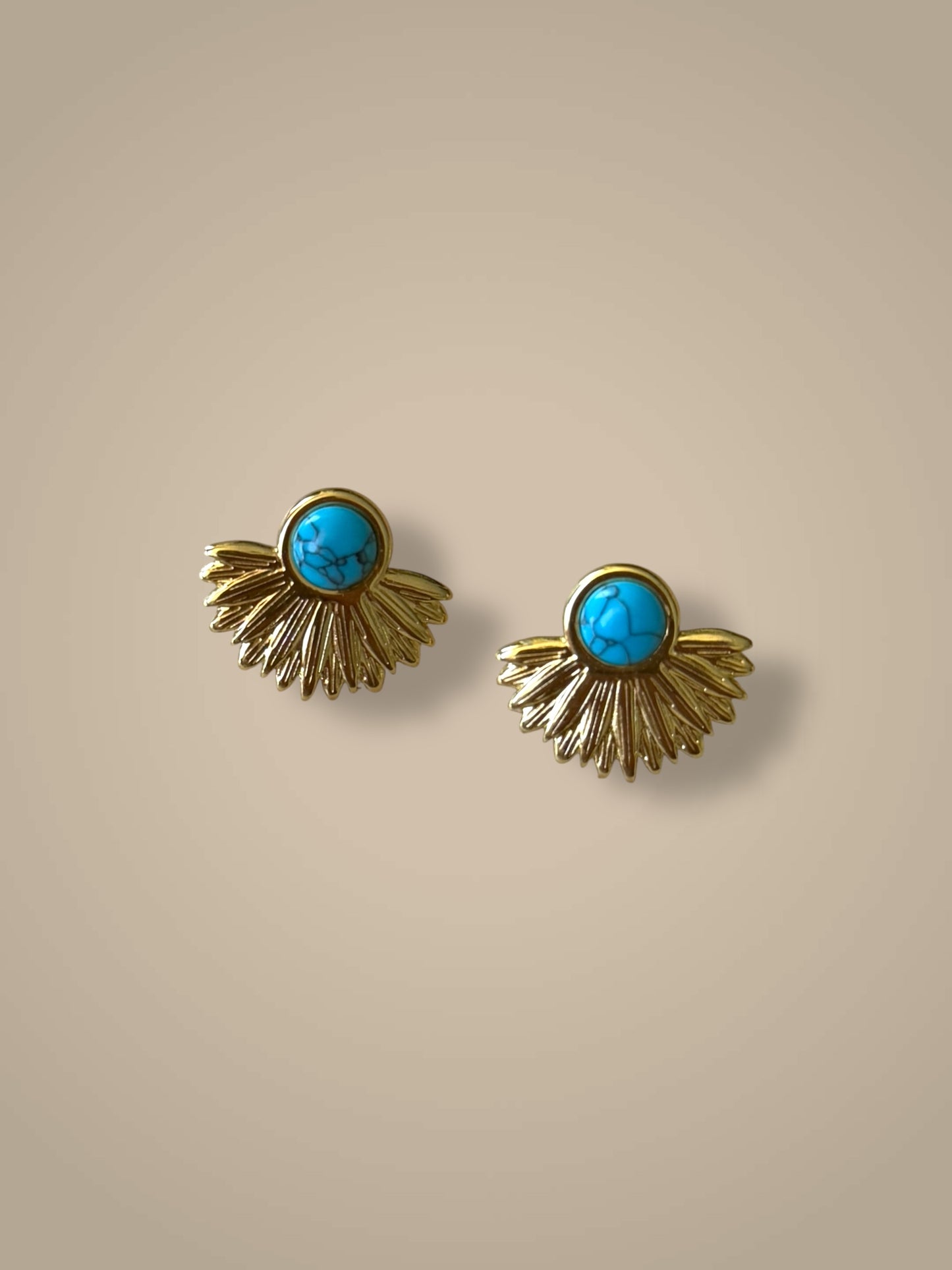 Turquoise Semi Stud Earrings