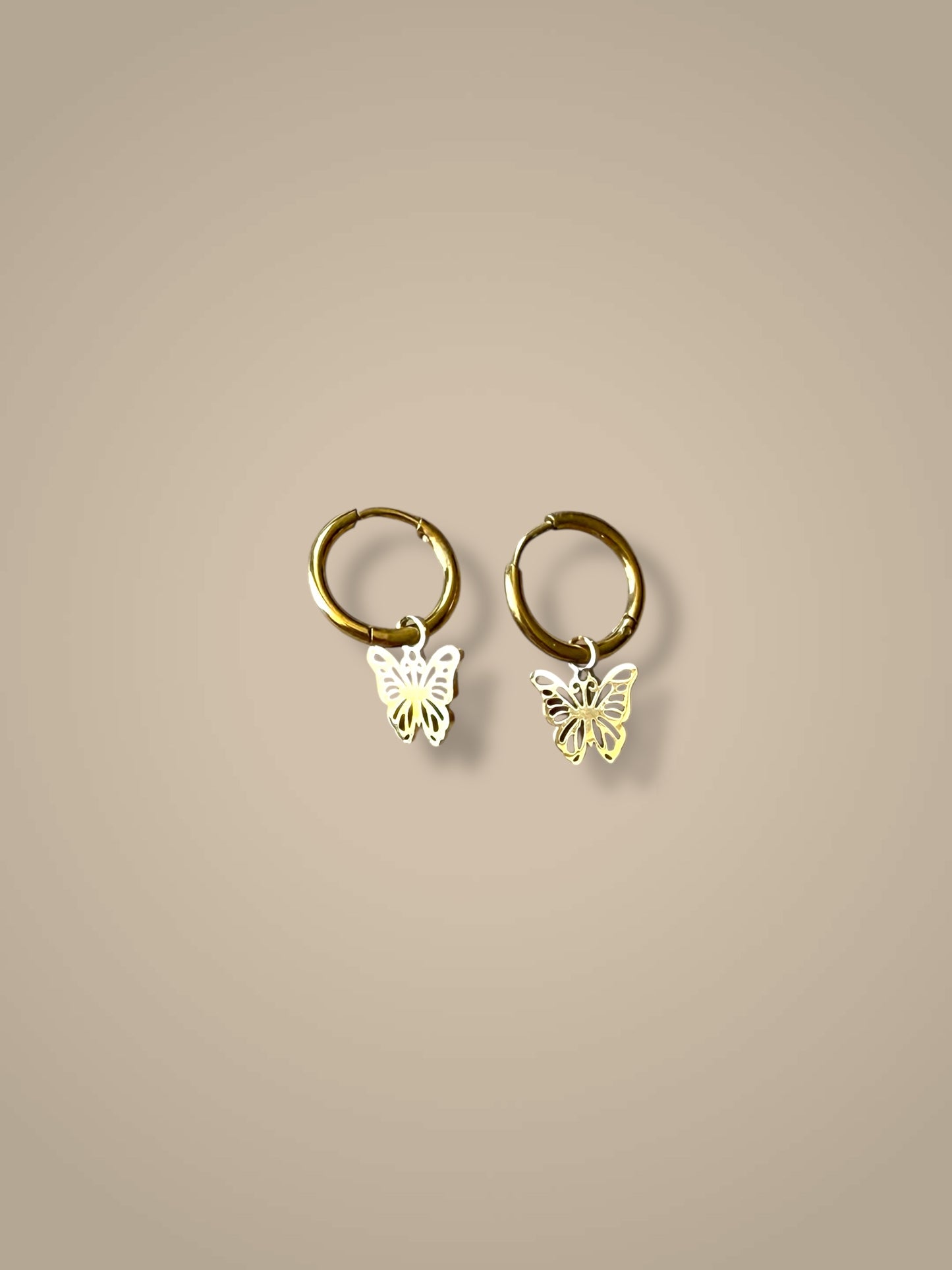 Papillon Charm Hoops