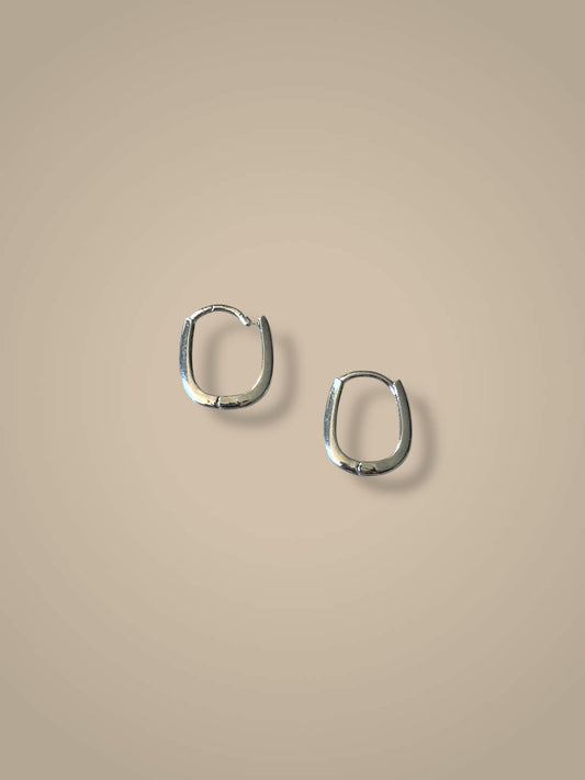 Rectangluar Small Hoop Earrings