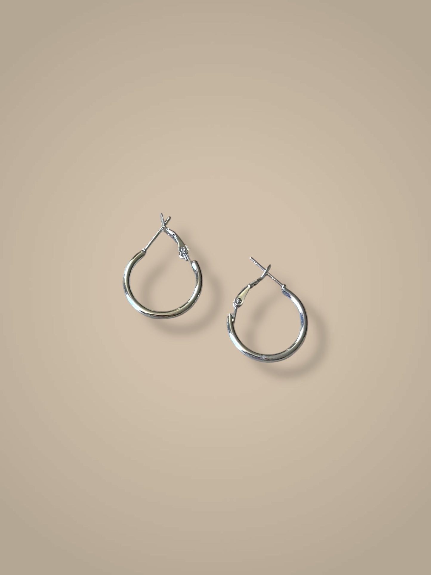 High Polish Silver Hoops Earrings