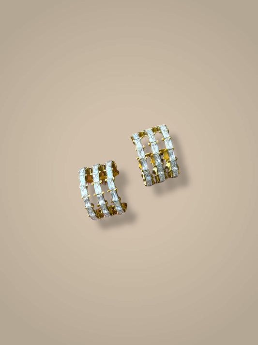 Zari Baguette Hoops