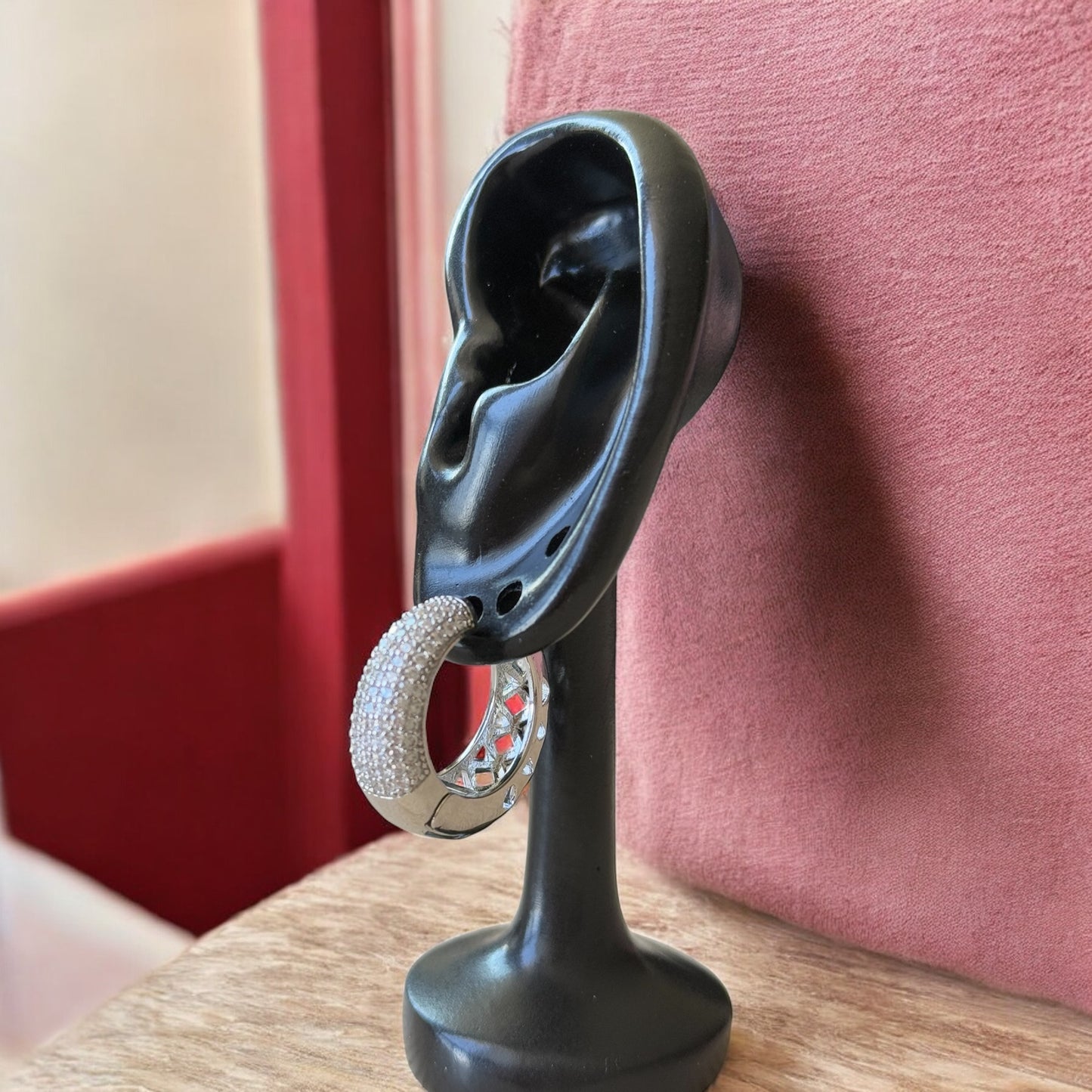 Raahi Silver Hoops
