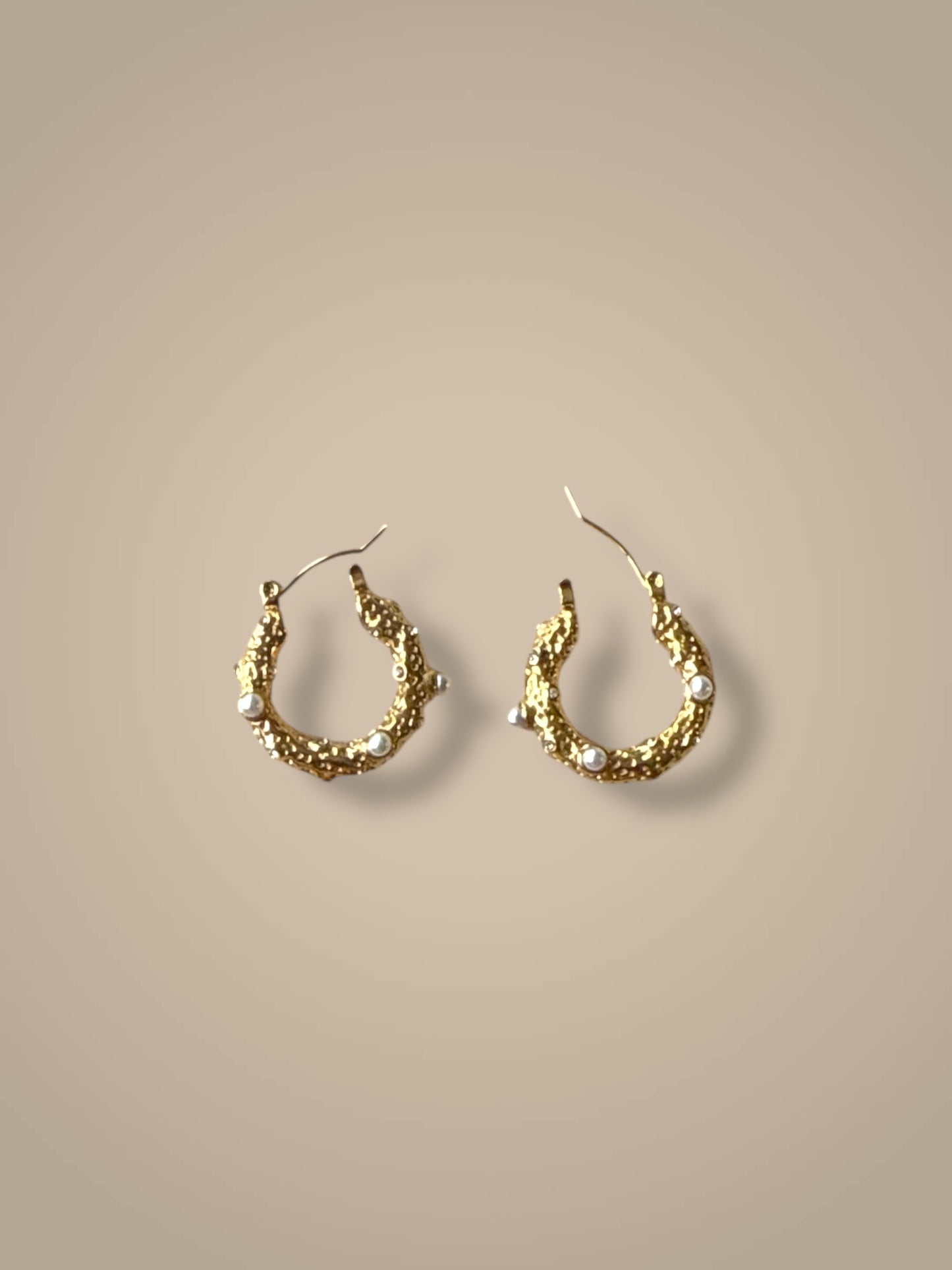 Pearl Crush Hoops