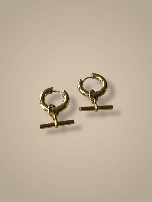 Toggle Charm Hoops