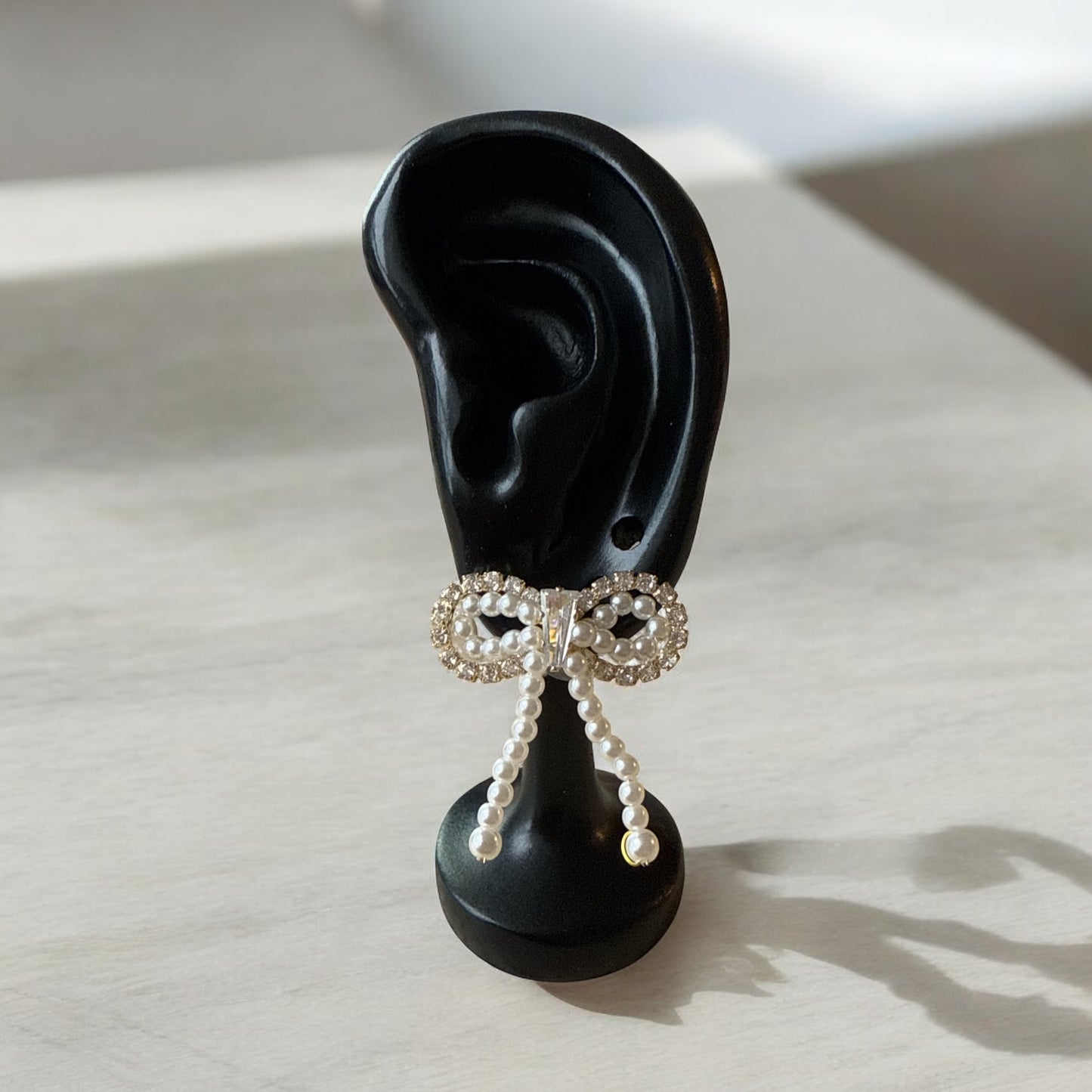 Pearl Bow Earrings