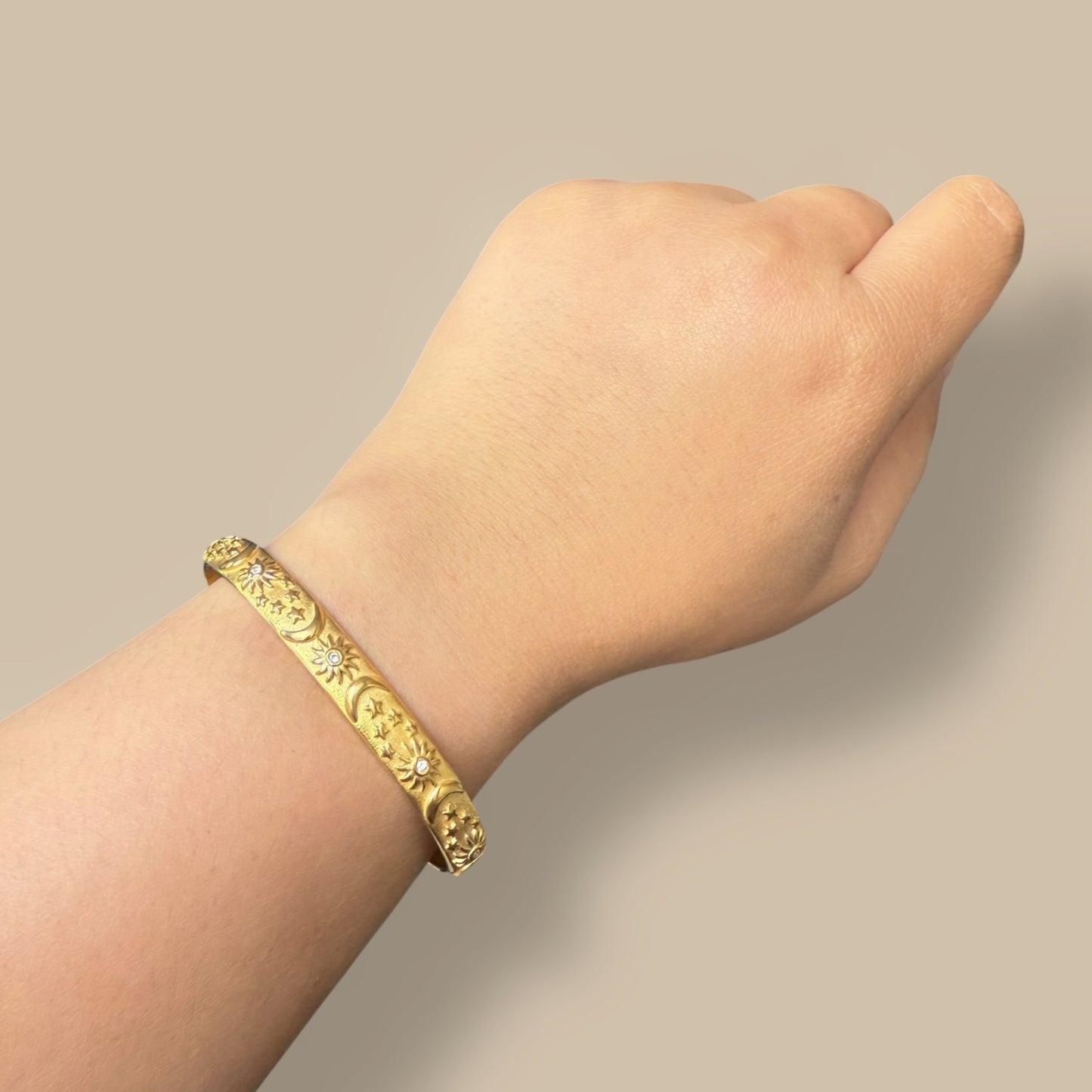 Sun Moon Bangle Bracelet