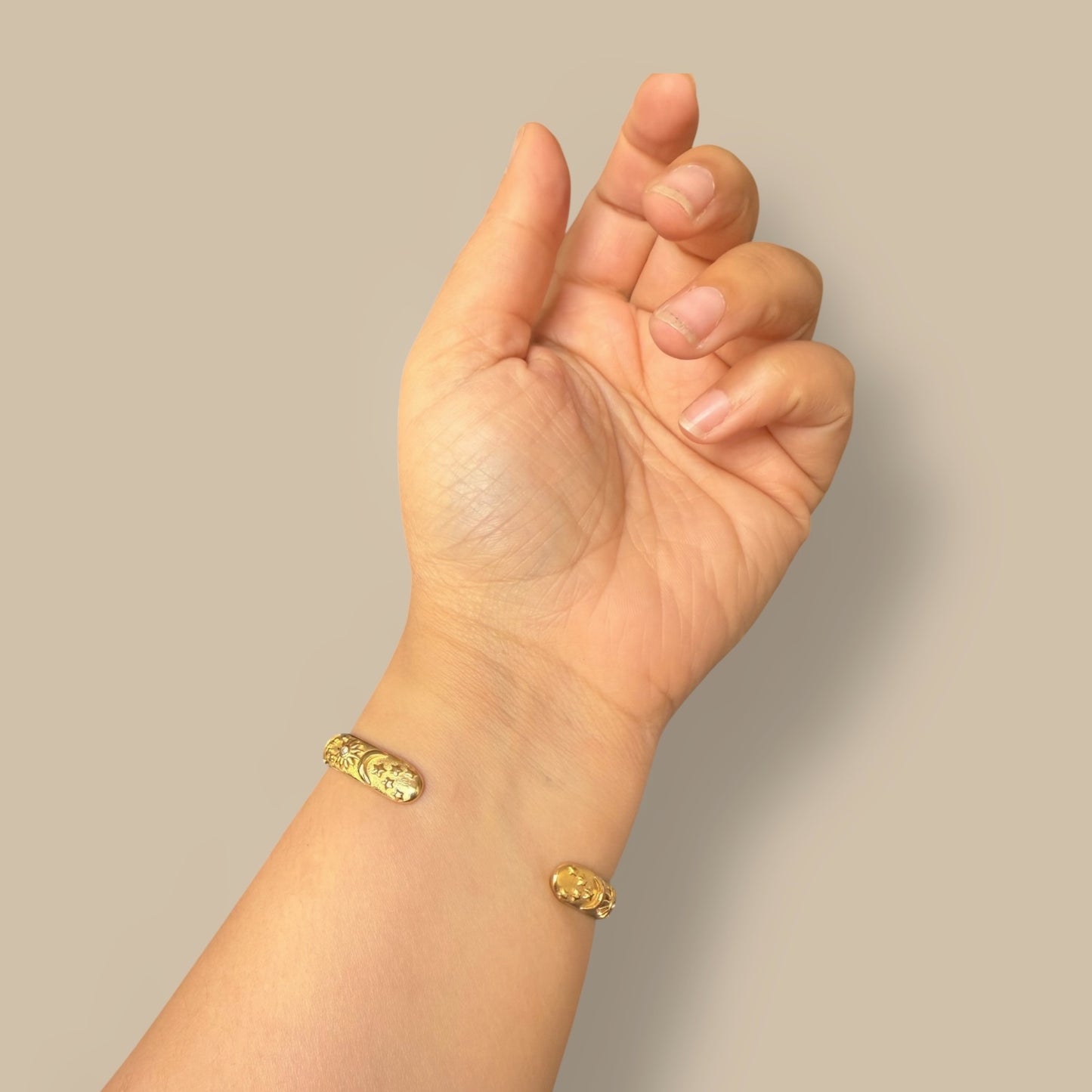 Sun Moon Bangle Bracelet
