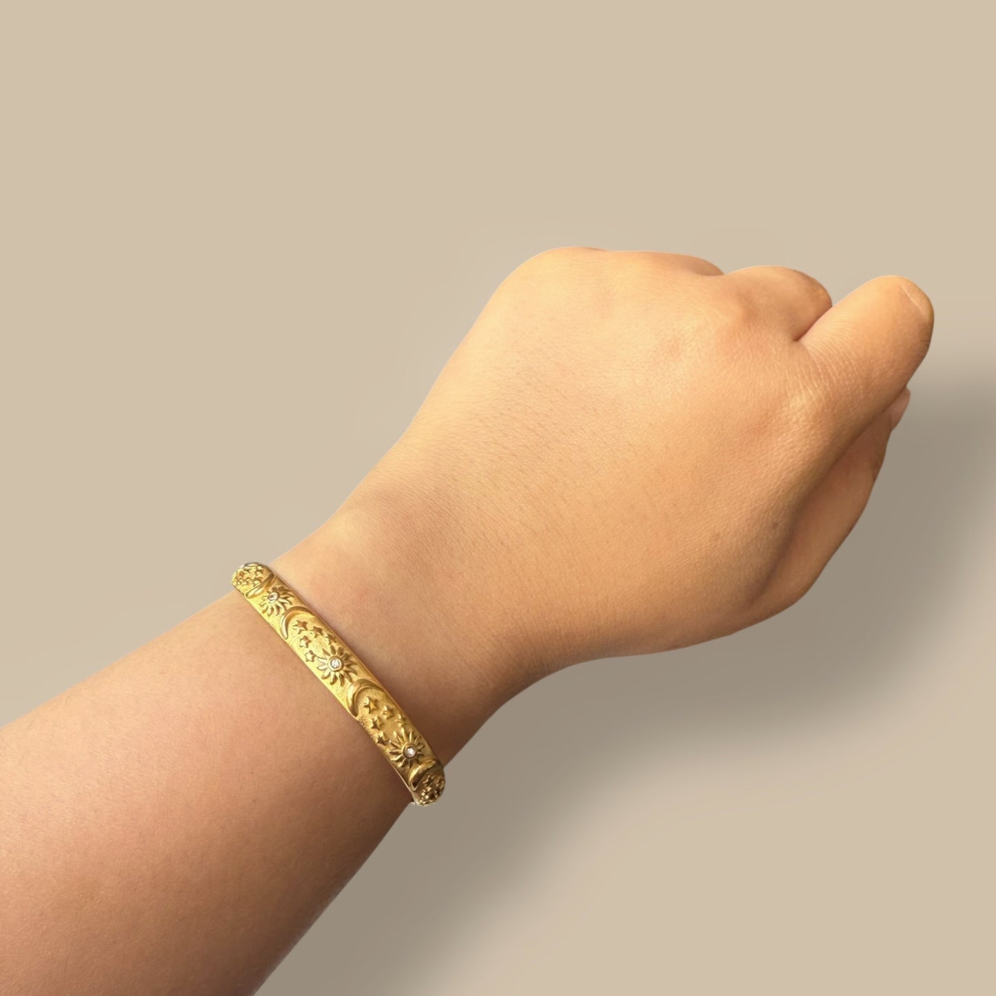Sun Moon Bangle Bracelet