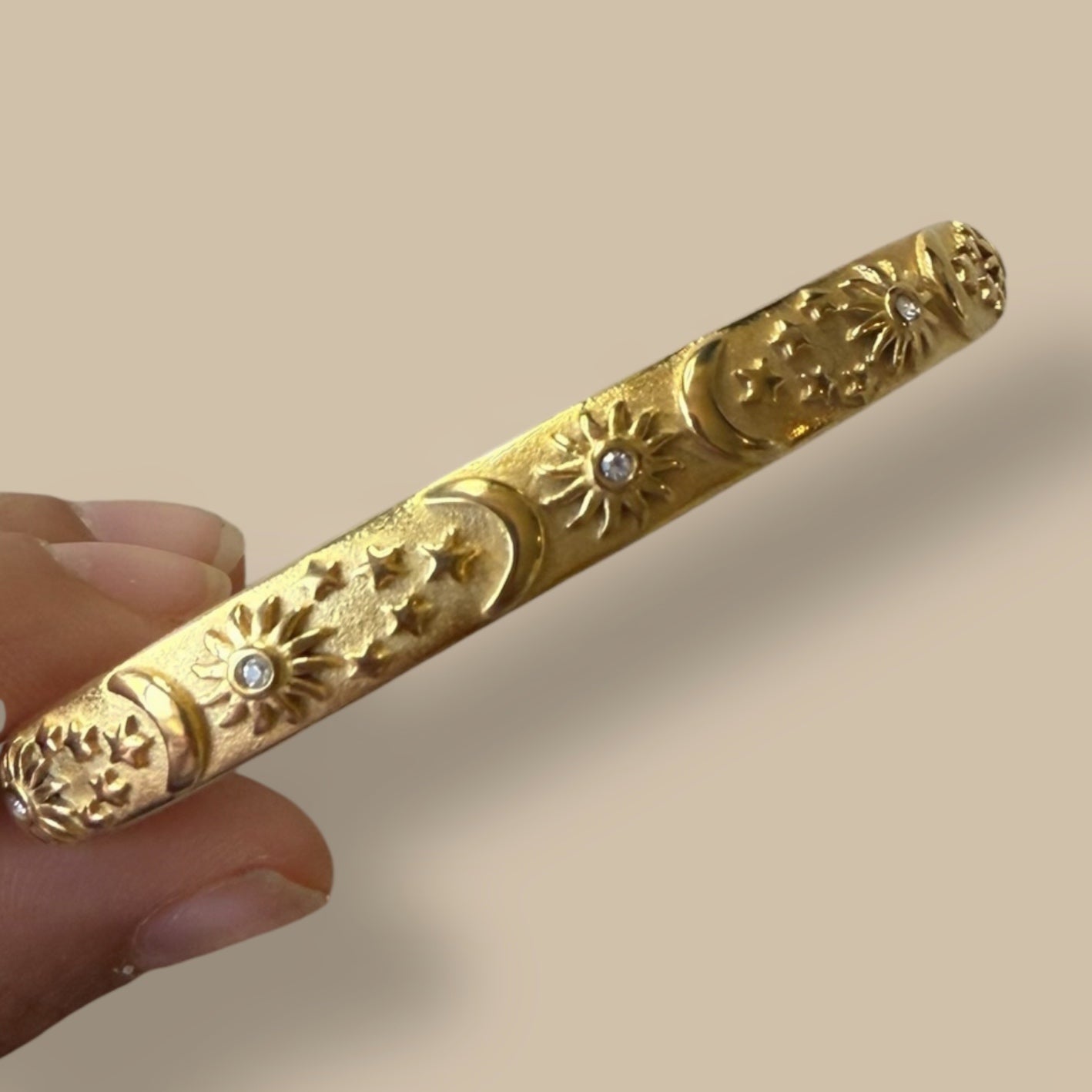 Sun Moon Bangle Bracelet