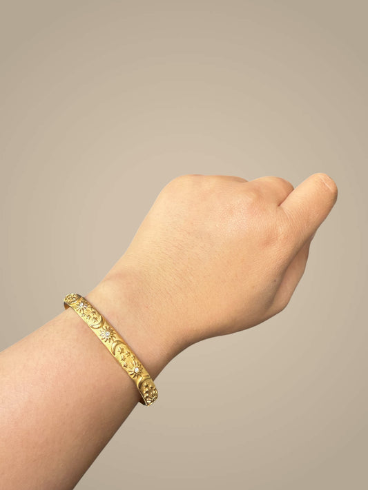 Sun Moon Bangle Bracelet